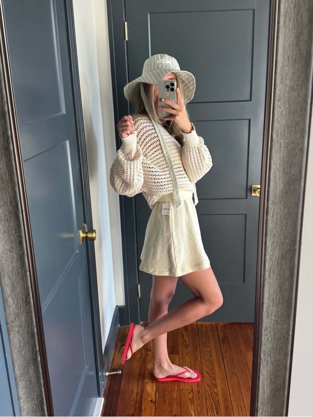 Free People Knit Cream Skirt - Picture 6 of 8